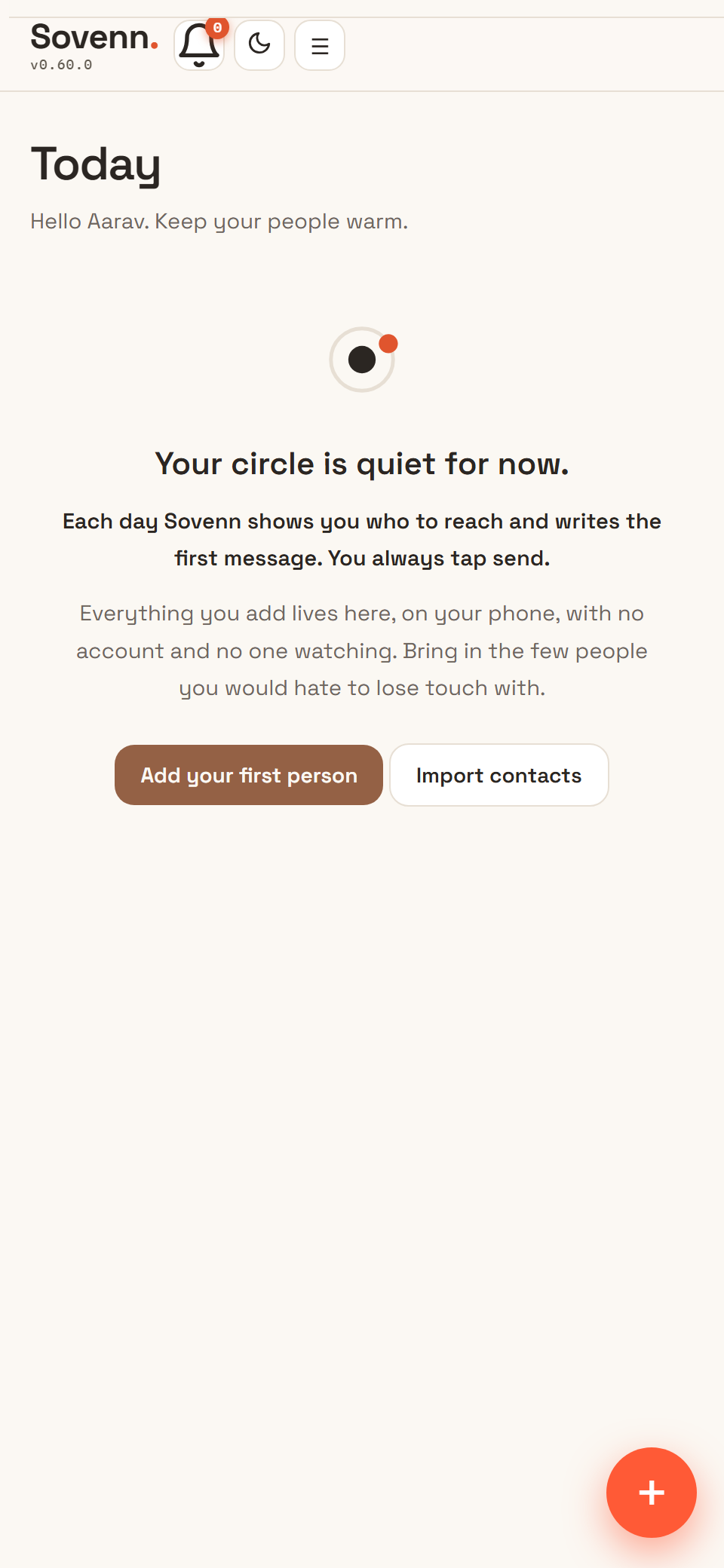 A new person starts their own Sovenn